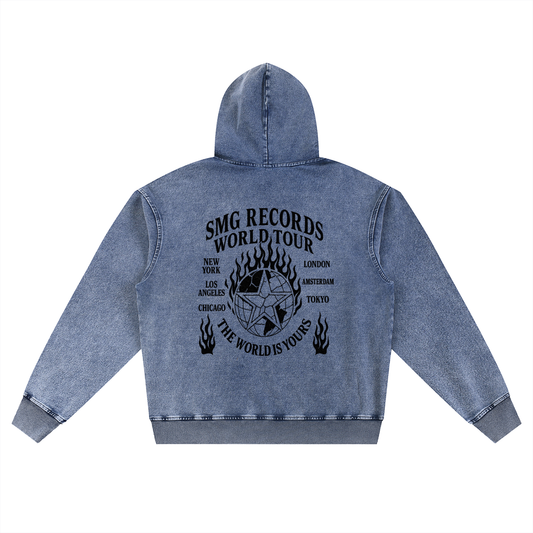 SMG Snow Wash Oversized Hoodie