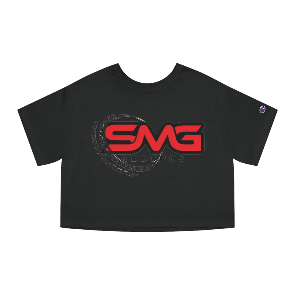Cropped Graphic T-Shirt - SMG Records Design for Music Lovers