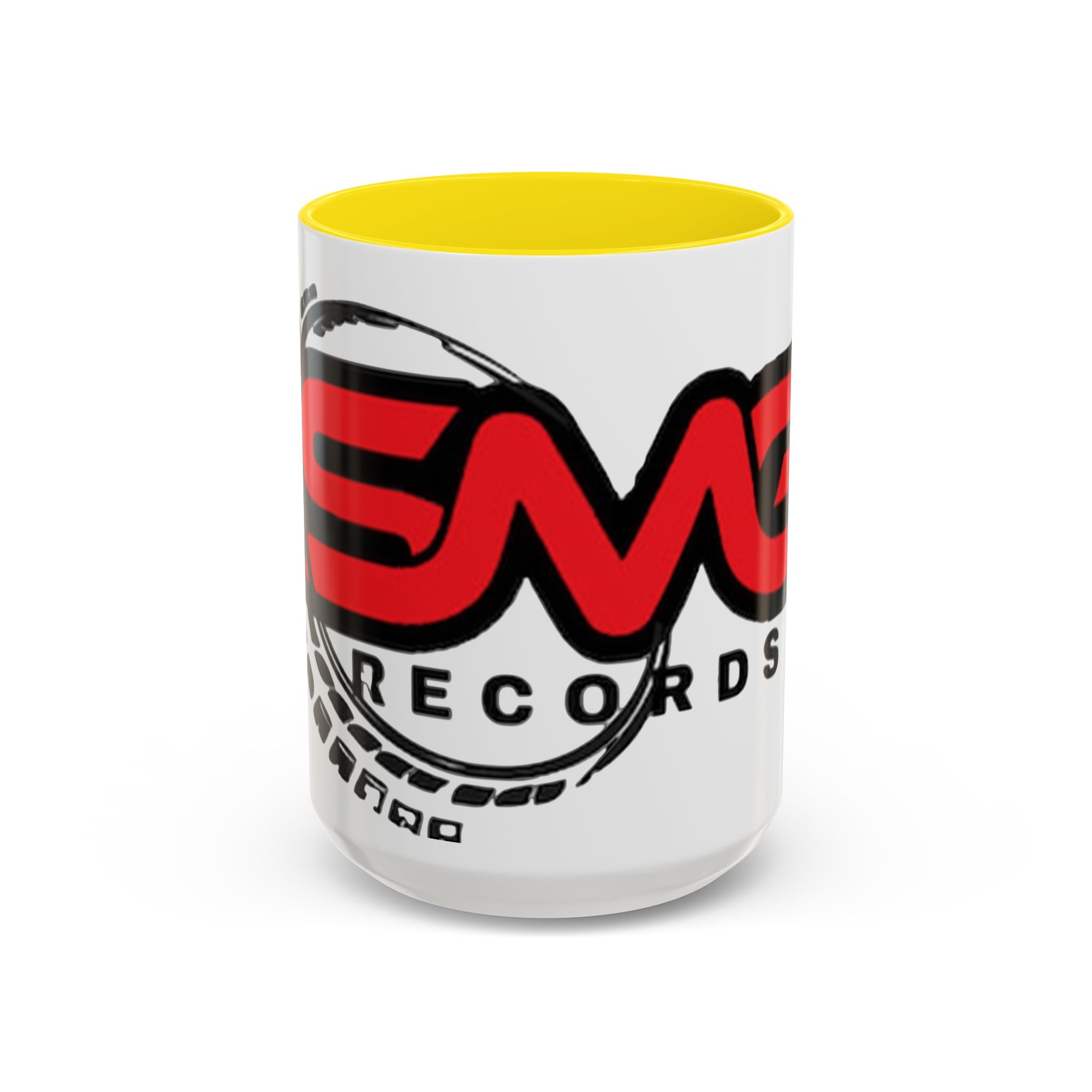 EMG Records Accent Coffee Mug - Stylish 15oz Ceramic Cup for Music Lovers