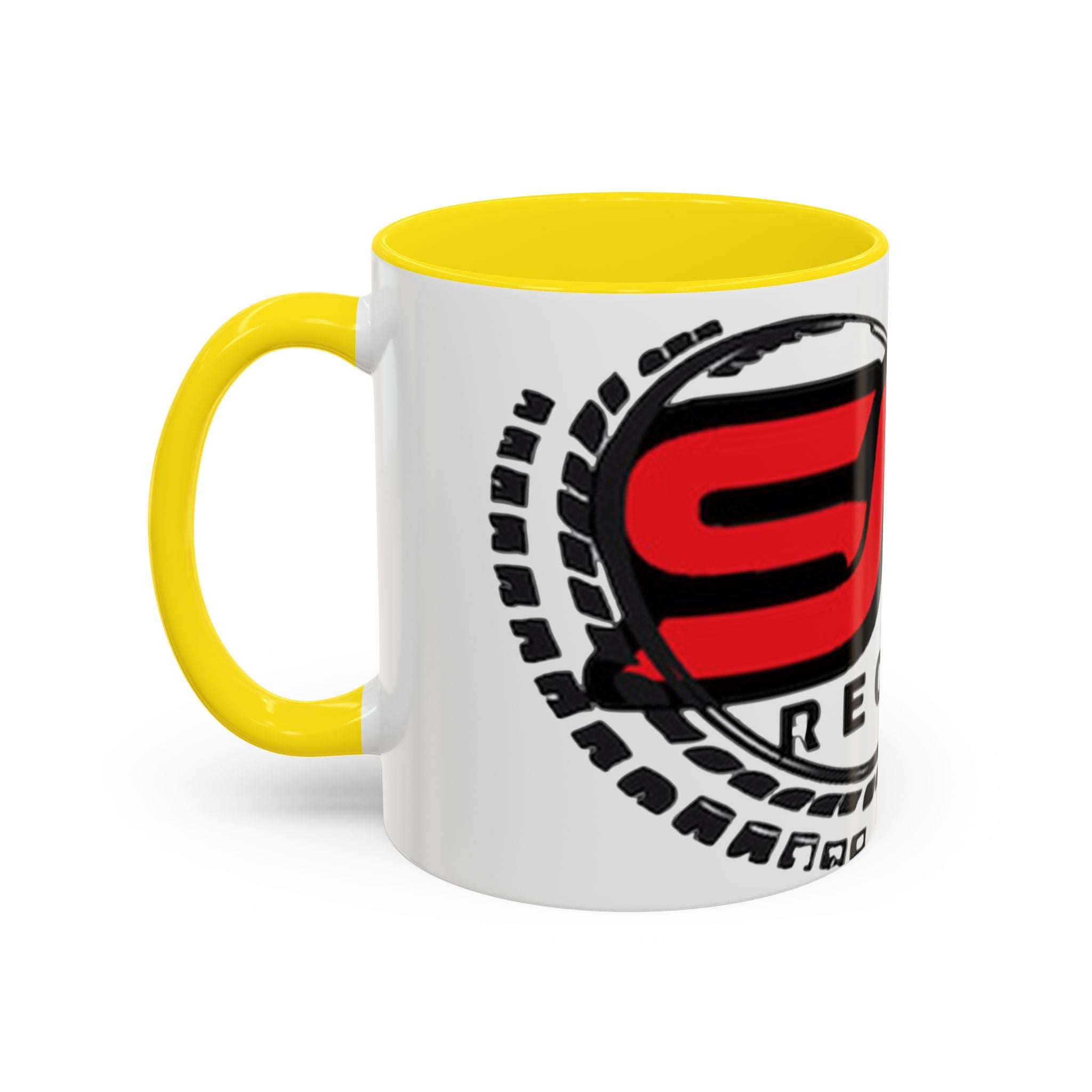 EMG Records Accent Coffee Mug - Stylish 15oz Ceramic Cup for Music Lovers