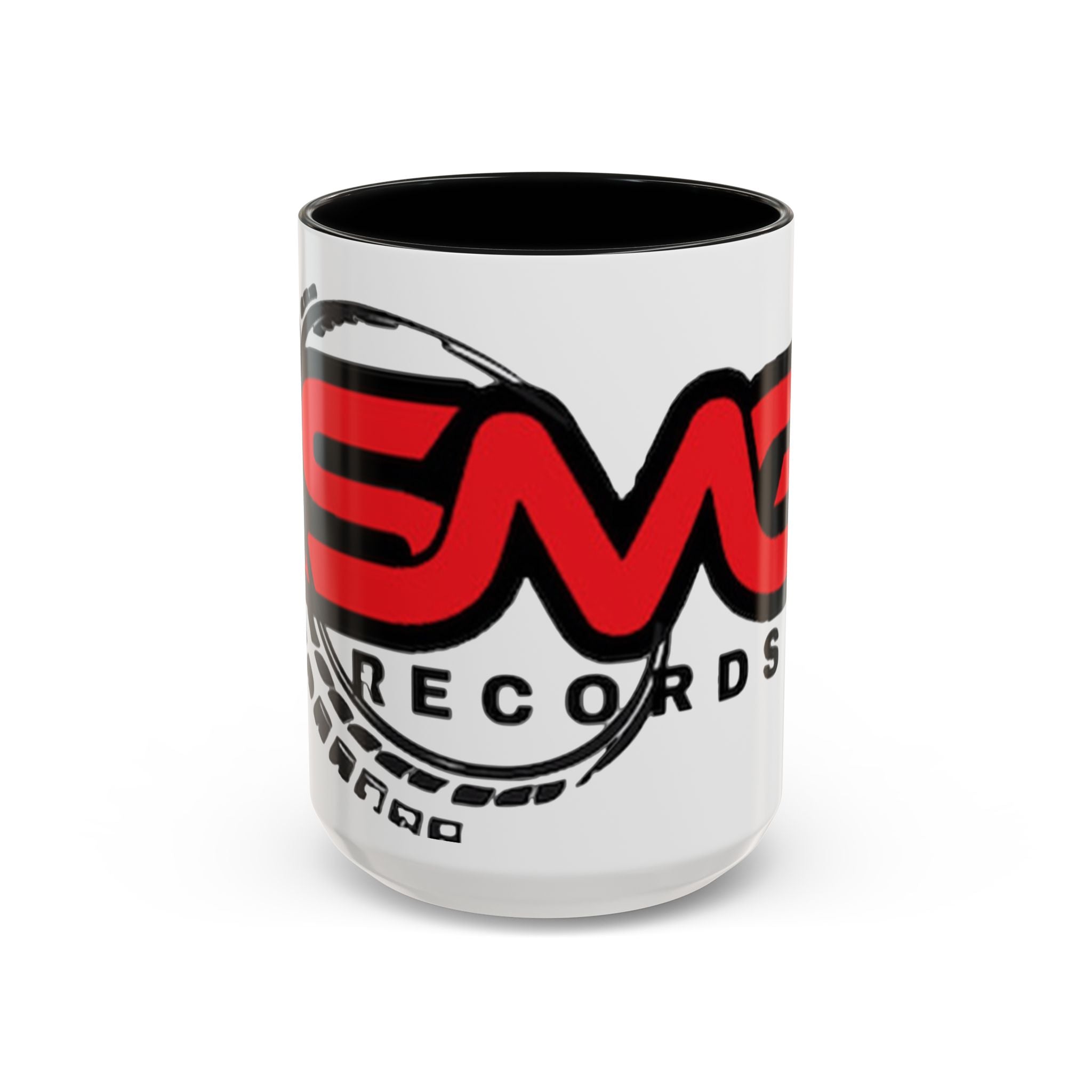 EMG Records Accent Coffee Mug - Stylish 15oz Ceramic Cup for Music Lovers