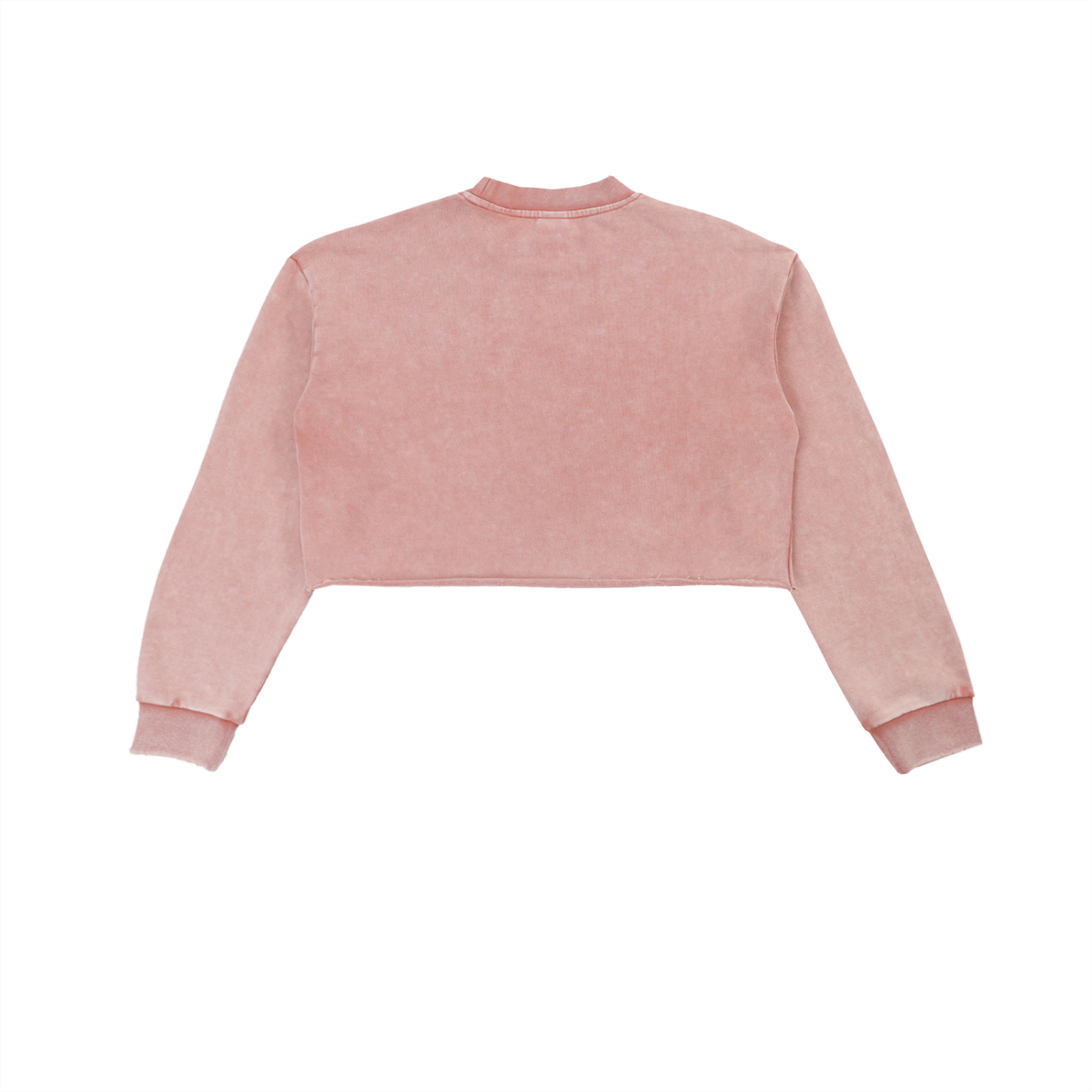 SMG Snow Washed Raw Edge Cropped Sweatshirt