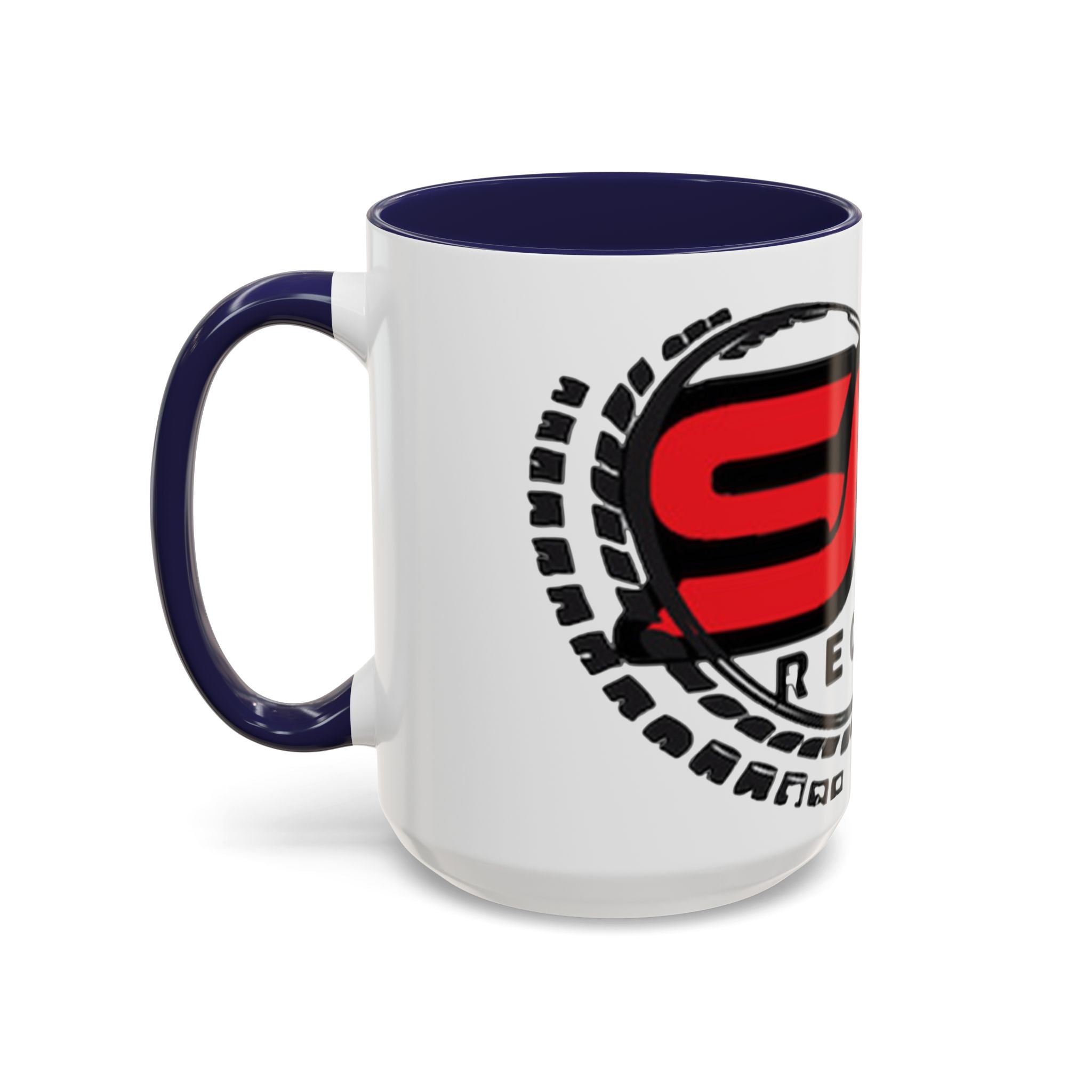 EMG Records Accent Coffee Mug - Stylish 15oz Ceramic Cup for Music Lovers