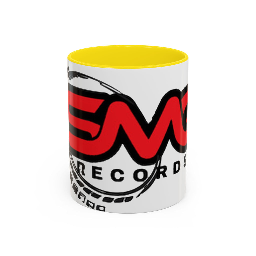 EMG Records Accent Coffee Mug - Stylish 15oz Ceramic Cup for Music Lovers