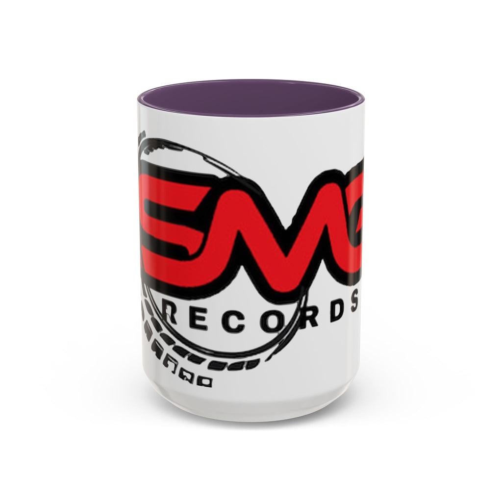 EMG Records Accent Coffee Mug - Stylish 15oz Ceramic Cup for Music Lovers