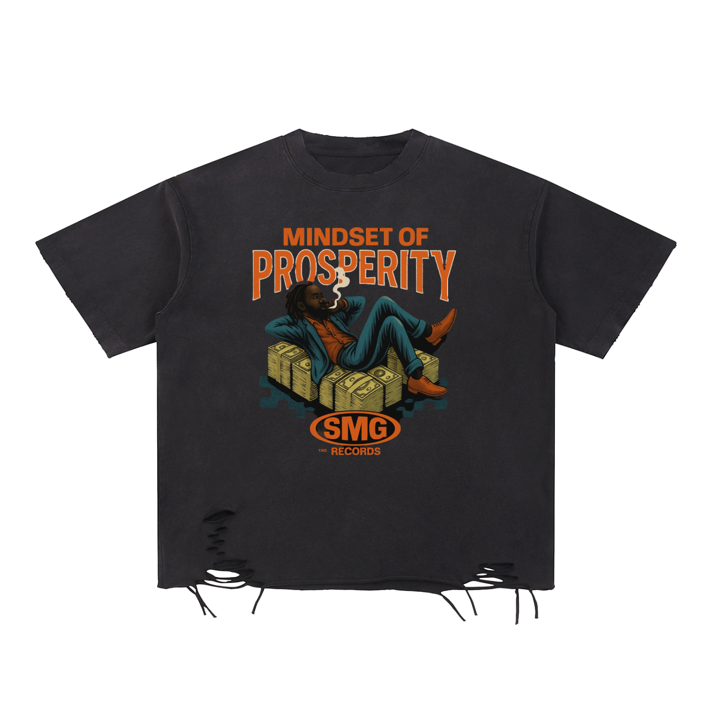 Snow Washed Raw-Mindset of Prosperity T-Shirt