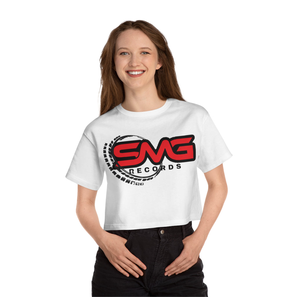 Cropped Graphic T-Shirt - SMG Records Design for Music Lovers