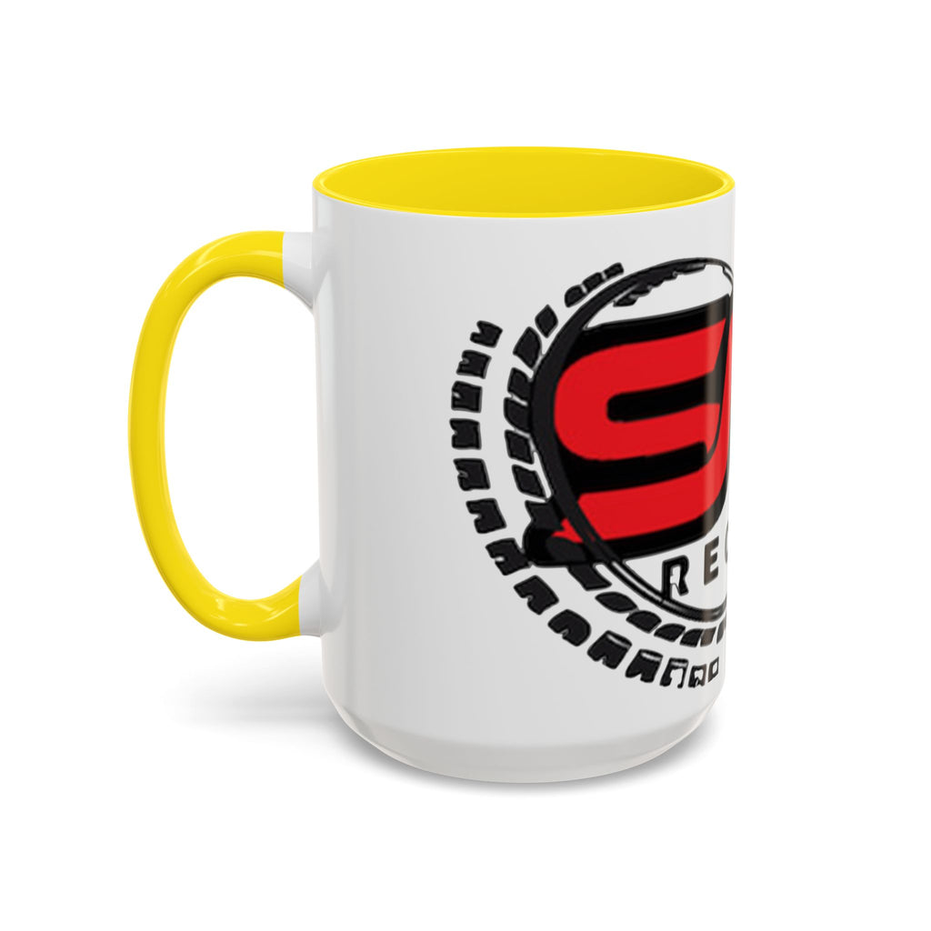 EMG Records Accent Coffee Mug - Stylish 15oz Ceramic Cup for Music Lovers